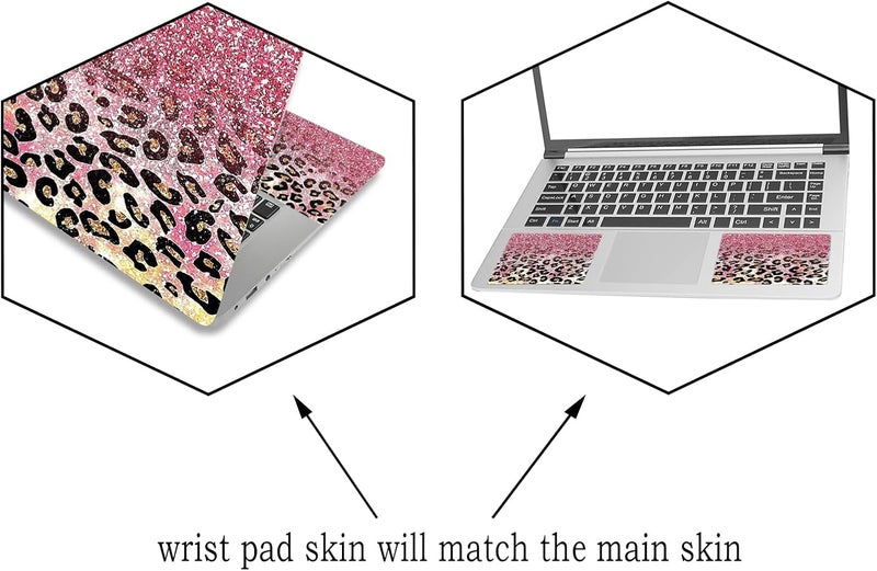 ARTSO 15.6 inch Laptop Notebook Skin Sticker Universal Soft Art Cover Decal Fits 12 13 13.3 14 15 15.4 15.6 inch Laptop Protector,Easy to Apply, Reusable, Pink Leopard Print - Image 4